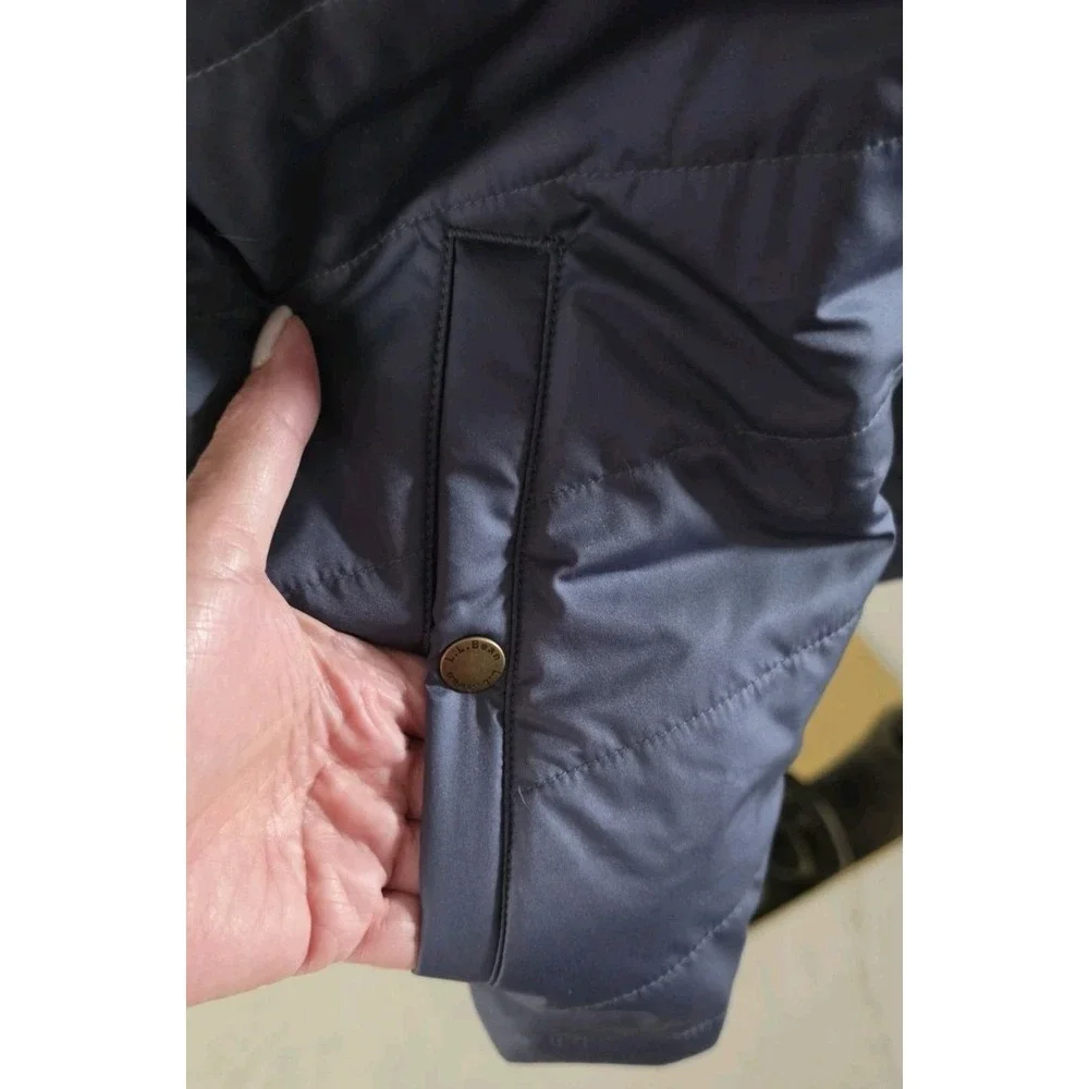 L.L.Bean Men Mountain Classic Puffer Jacket Navy Blue Full Zip SZ XLT ID #512415